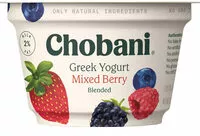 Mängden socker i Mixed Berry Greek Yogurt, Blended