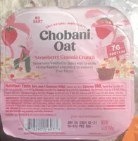 Mängden socker i Chobani Oat Strawberry Granola Crunch