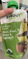 Mängden socker i Pear, Kiwi, Peas & Spinach Pouch
