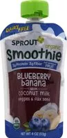 Mängden socker i Organic blueberry banana with coconut milk veggies