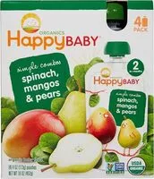 Mängden socker i Organic baby food Spinach, Mangos & Pears