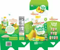 Mängden socker i Happytot organics fruit & veggie blend super baby food