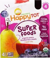 Mängden socker i Happy family happy tot purees blueberry pear beet