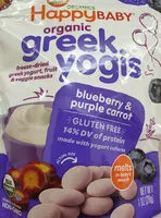 Mängden socker i Organic greek yogurt - blueberry purple carrot