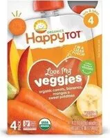 Mängden socker i Happytot love my veggies & fruit blend