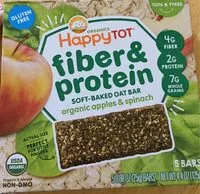 Mängden socker i protein soft baked oat bar, organic apples and spinach