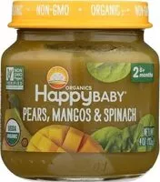 Mängden socker i Happy baby organic pears mango and spinach