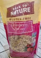 Mängden socker i Back to nature, granola, cranberry pecan