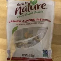 Mängden socker i Back to nature cashew almond pistachio