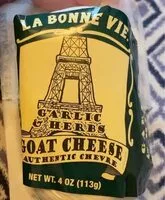 Mängden socker i La Bonne Vie garlic and herb goat cheese