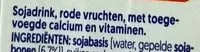 Mängden socker i Sojadrink rode vruchten