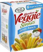 Mängden socker i Ranch veggie straw