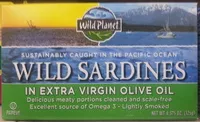 Mängden socker i Wild california sardine in extra virgin olive oil