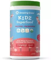 Mängden socker i Strawberry blast protein + probiotics drink mix powder, strawberry blast