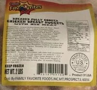 Mängden socker i Breaded Fully Cooked Chicken Breast Nuggets With Rib Meat