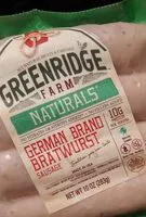 Mängden socker i German Brand Bratwurst Sausage