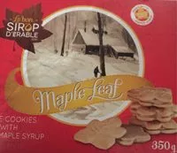 Mängden socker i Feuille d'érable - biscuits à la crème