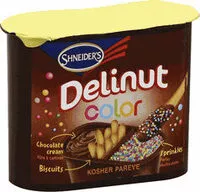 Mängden socker i Delinut Color Chocolate Spread With Hazelnuts,Biscuits