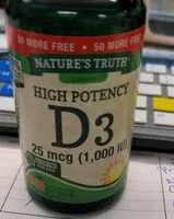 Mängden socker i High potency D3