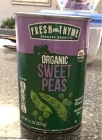 Mängden socker i Organic sweet peas
