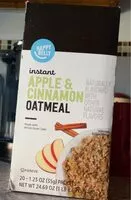 Mängden socker i Instant Apple & cinnamon Oatmeal