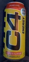 Mängden socker i C4 Energy Performance Orange Slice