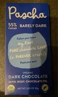 Mängden socker i Organic dark chocolate bars cacao