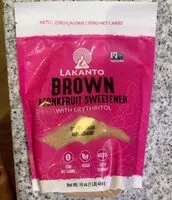 Mängden socker i Brown Monkfruit Sweetener with Erythritol