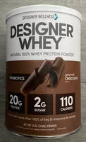 Mängden socker i Designer Whey natural 100% whey protein powder