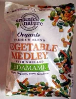 Mängden socker i Vegetable medley with shelled edamame