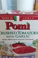 Mängden socker i Pomì crushed tomatoes with garlic