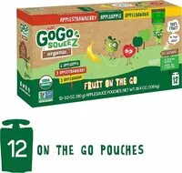 Mängden socker i Organic applesauce on the go