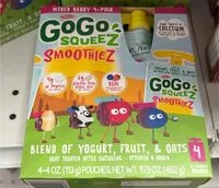 Mängden socker i Go go squeez smoothiez