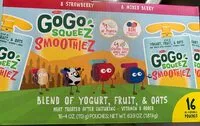 Mängden socker i Gogo squeez smoothiez