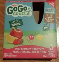 Mängden socker i Gogo Squeeze pomme framboise avec du citron