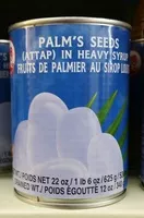 Mängden socker i Palm Seeds (Attap) in Heavy Syrup
