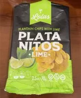 Mängden socker i Platanitos: Plantain chips with lime