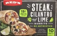 Mängden socker i Steak Cilantro and Lime Burrito