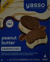 Mängden socker i Yasso peanut sandwiches