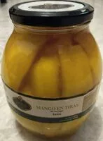 Mängden socker i Mango en tiras en su jugo