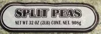 Mängden socker i Split peas
