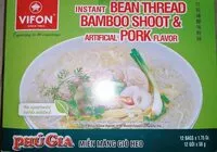 Mängden socker i Instant Bean Thread Bamboo shoots & Artificial pork flavor