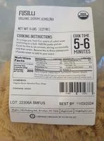 Mängden socker i Fusilli