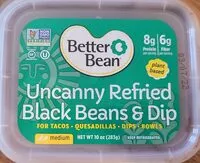 Mängden socker i Uncanny Refried Black Beans and Dip