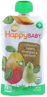 Mängden socker i Organic Baby Food, Spinach,Mango & Pears