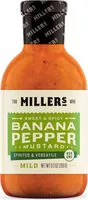 Mängden socker i Millers aweet & spicy banana pepper mustard mild