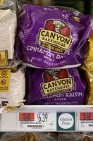 Mängden socker i Bread, cinnamon raisin