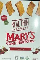 Mängden socker i Chipotle Real Thin Crackers