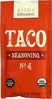Mängden socker i Organic taco seasoning gluten free