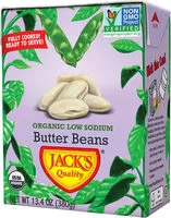 Mängden socker i Beans butter low sodium organic